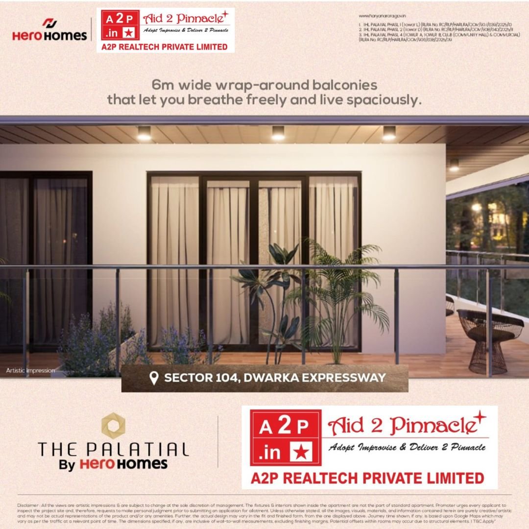  The PALATIAL by the hero homes Sector 104 Dwarka Expressway Gurgaon